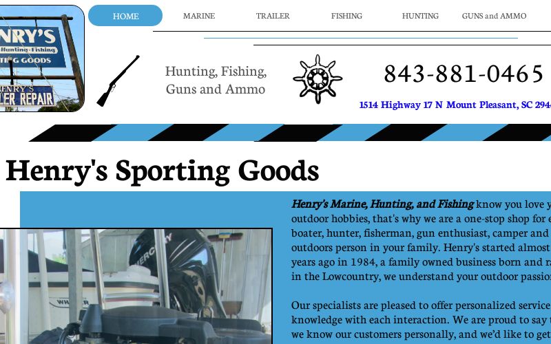 Henry's Marine Hunting and Fishing, Fishing Supplies