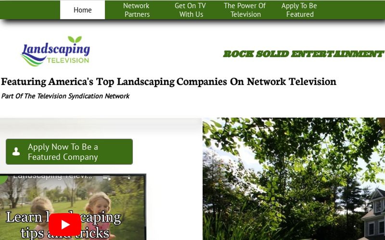 Landscaping Television Get on Major Network TV