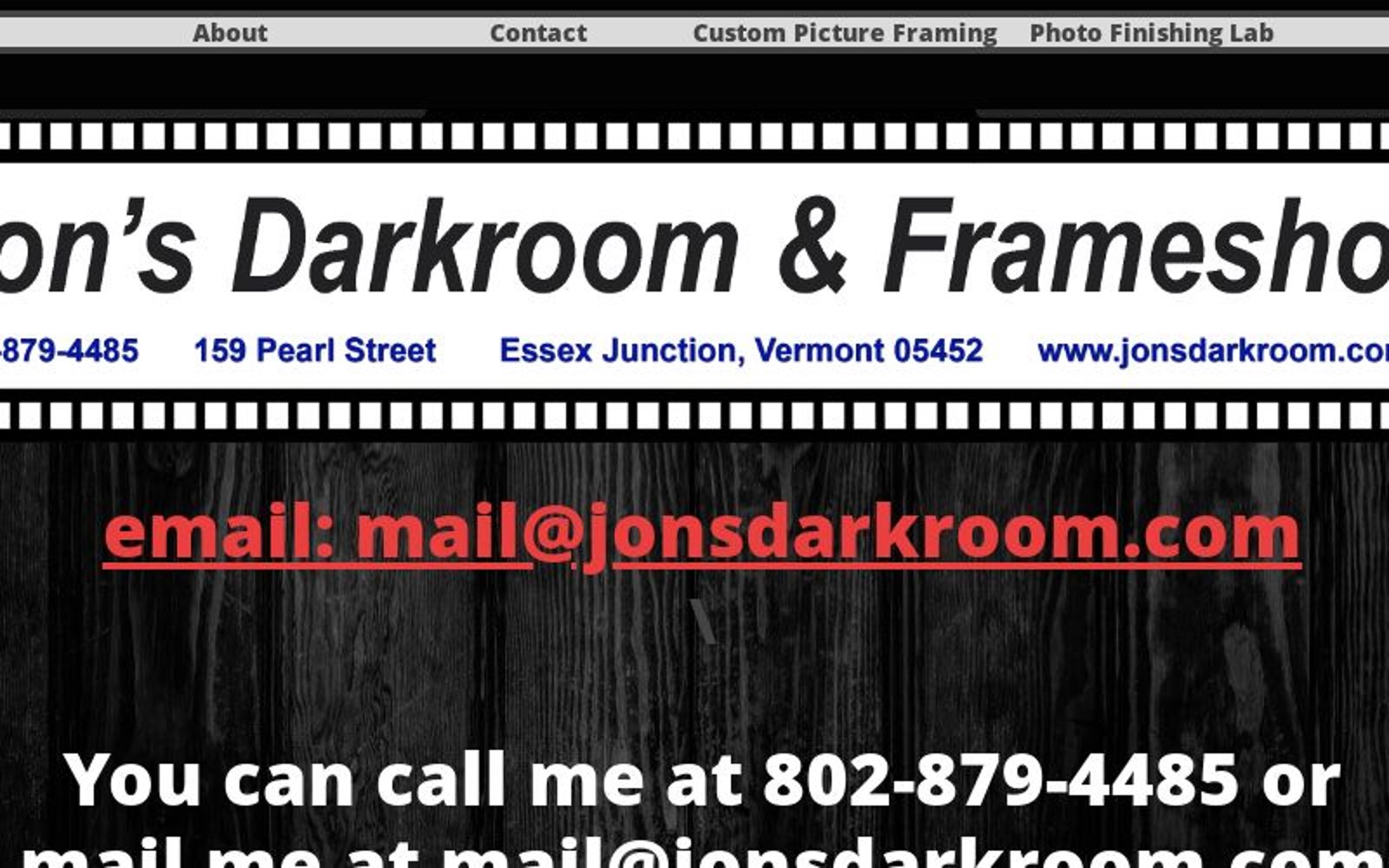 Jon's Darkroom  Frameshop