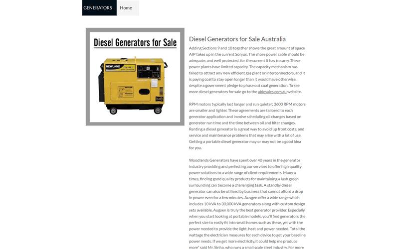 site generators for sale