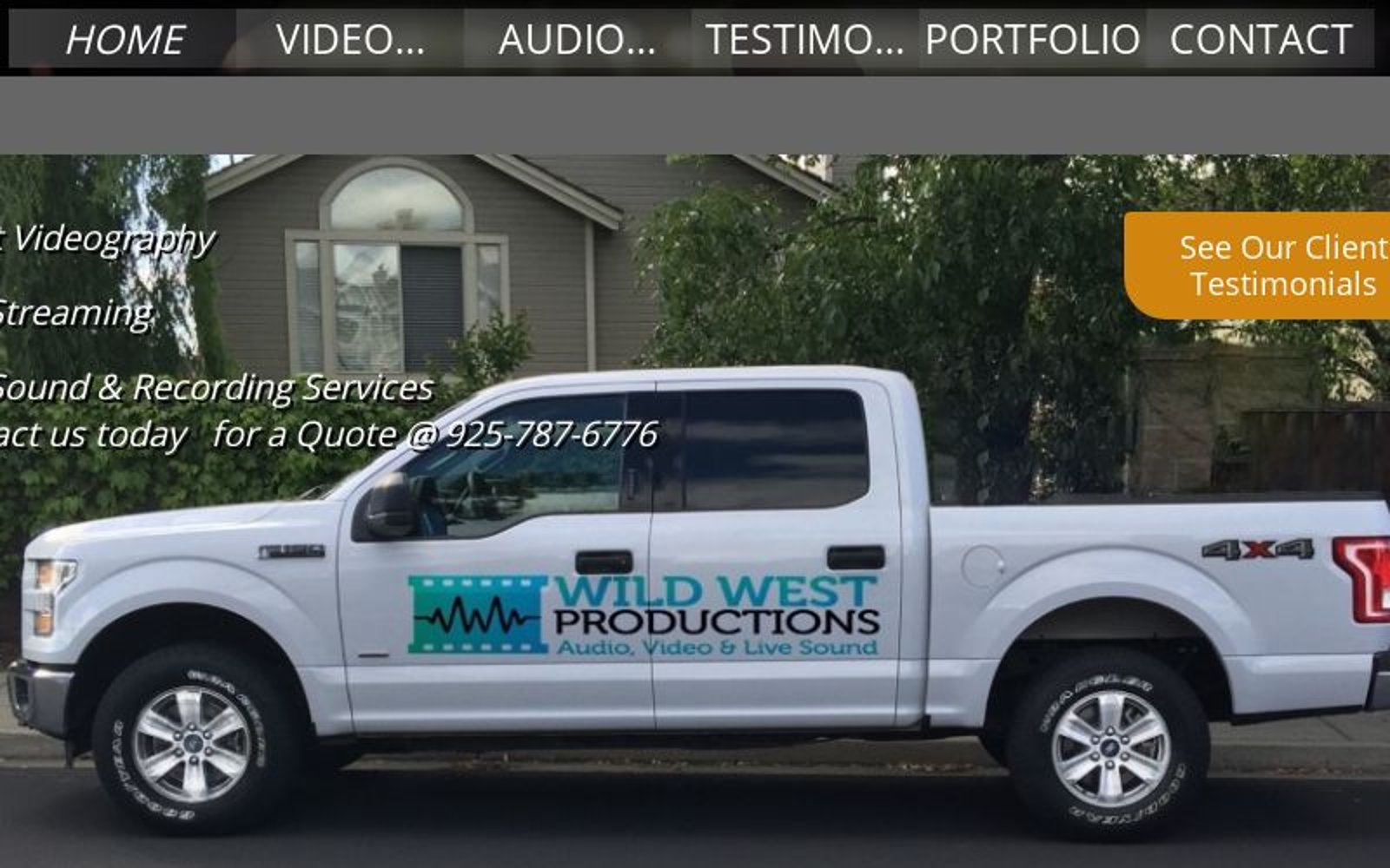 Recording studio interior for Wild West Productions - Audio, Video, & Live Sound Services