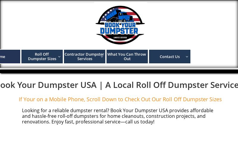 Book Your Dumpster USA Affordable Dumpsters Always!