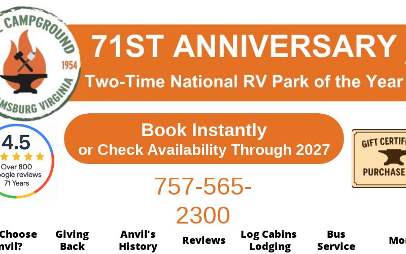 Anvil Campground Busch Gardens Campground / Williamsburg Campground