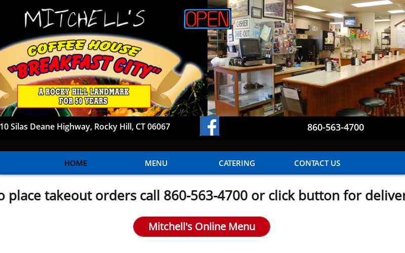 PickUp and Delivery Catering Menu Mitchell's Coffee House, Rocky Hill