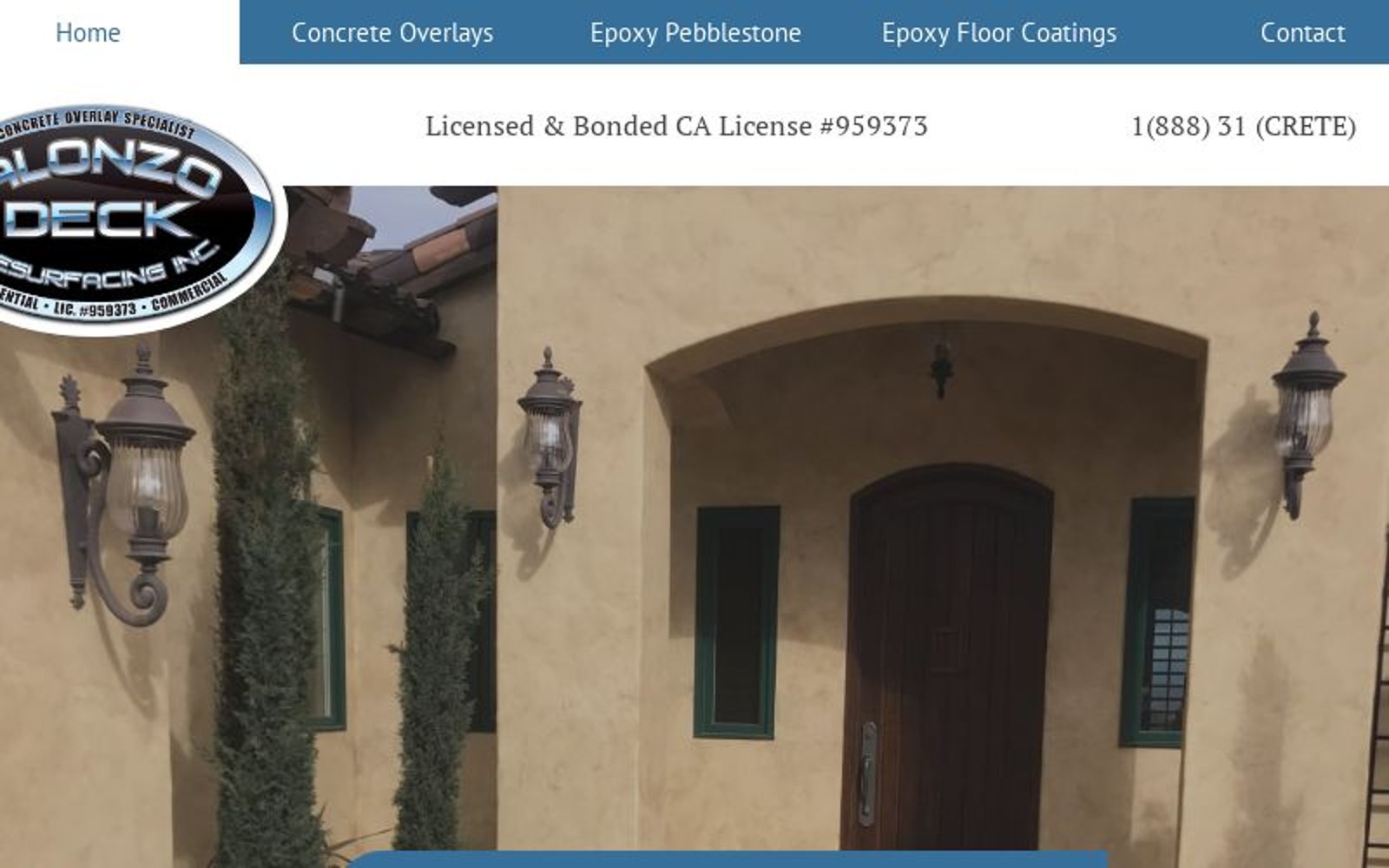 Concrete Deck Resurfacing Orange County CA Yorba Linda Alonzo