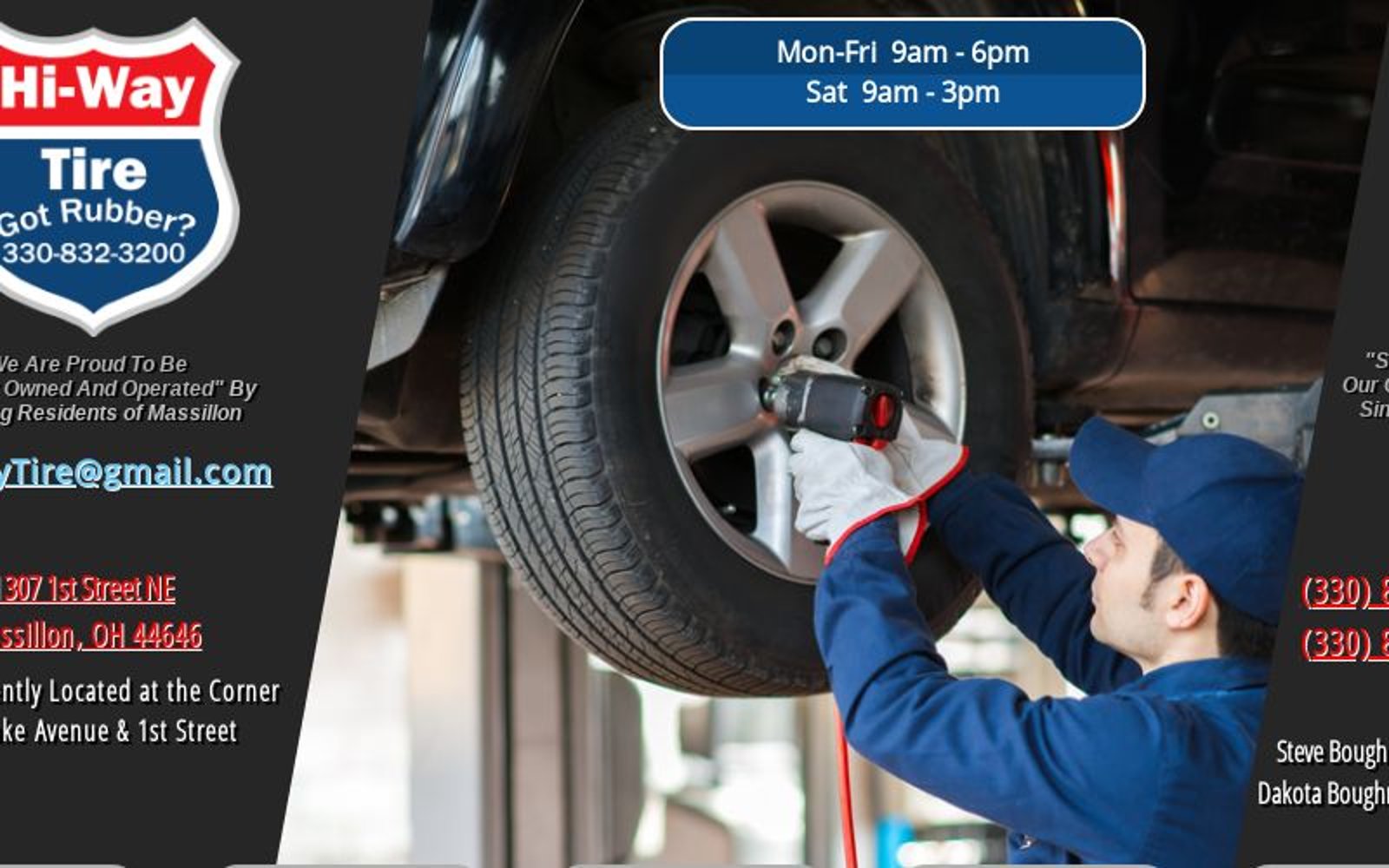 Quality Tires and Auto Repair at HiWay Tire, Massillon, OH