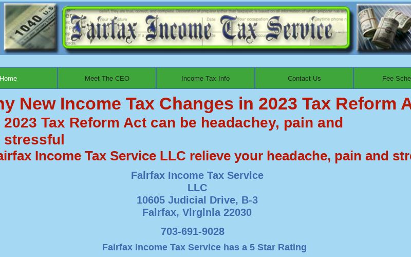 Fairfax Tax Service LLC Call for Tax Preparation