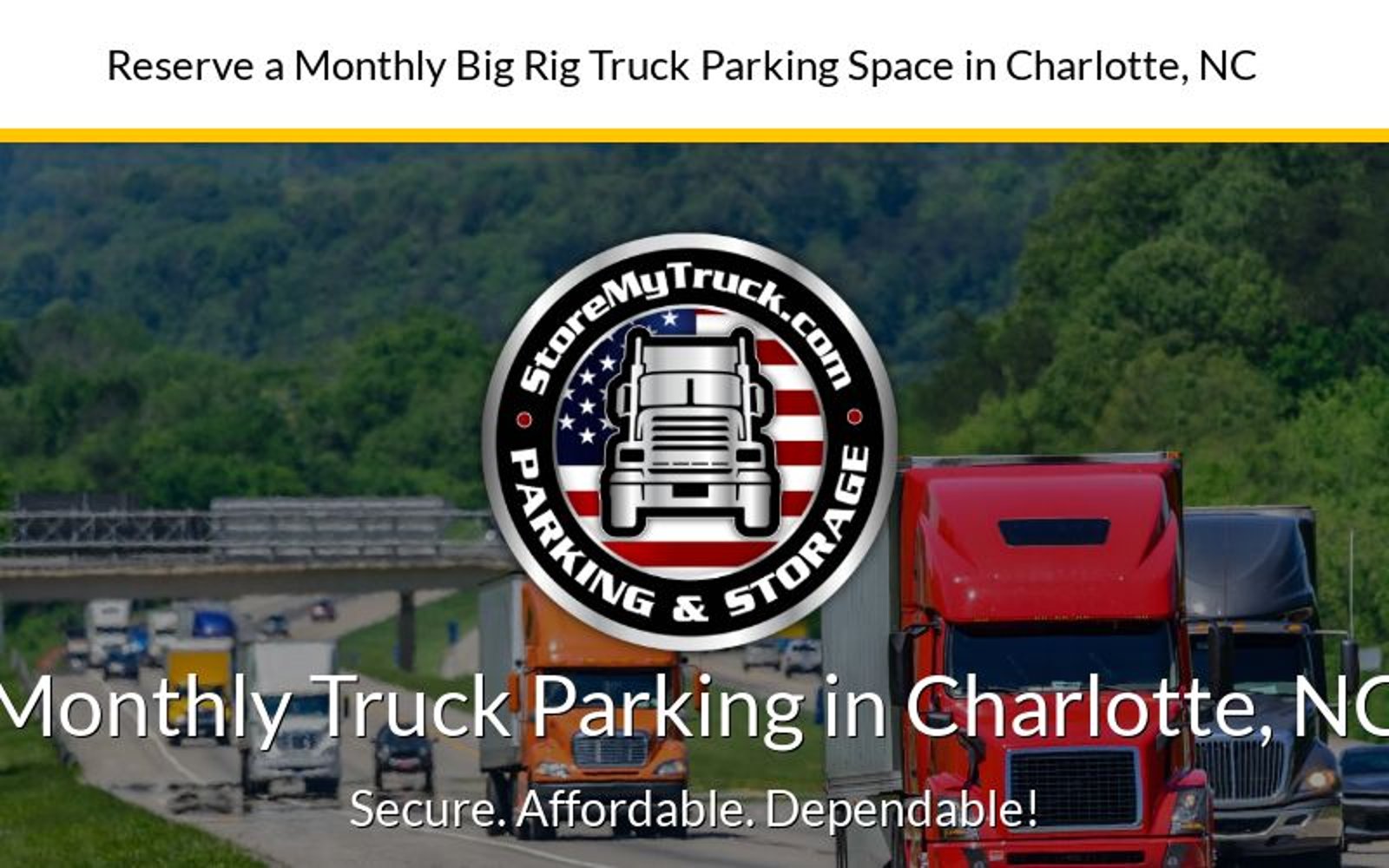 Monthly Semi Truck Parking Charlotte NC