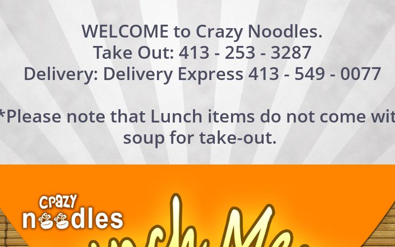 to Crazy Noodles!