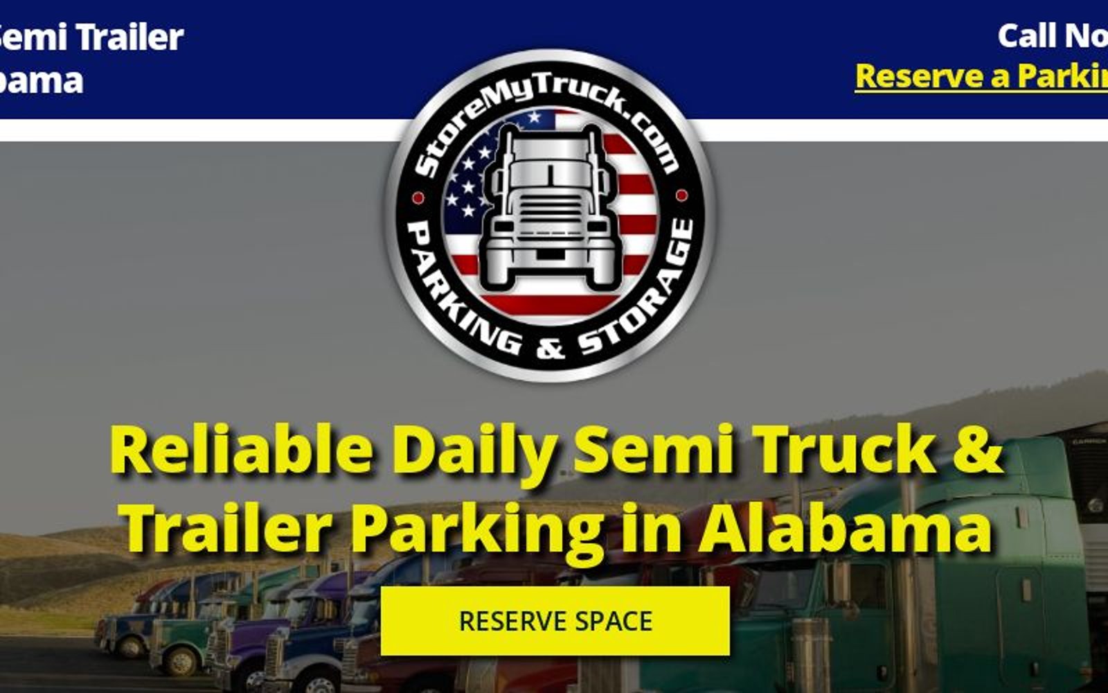 Daily Semi Truck and Trailer Parking in Alabama