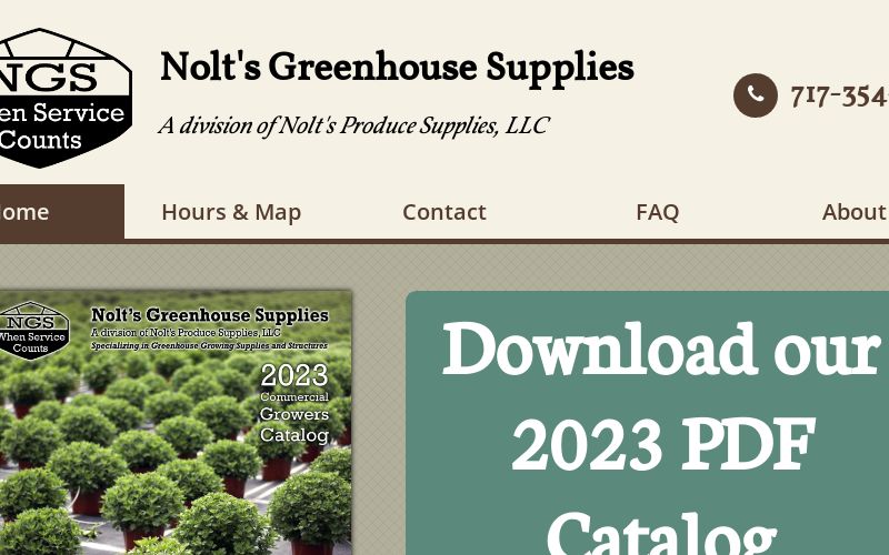 Nolt's Greenhouse Supplies