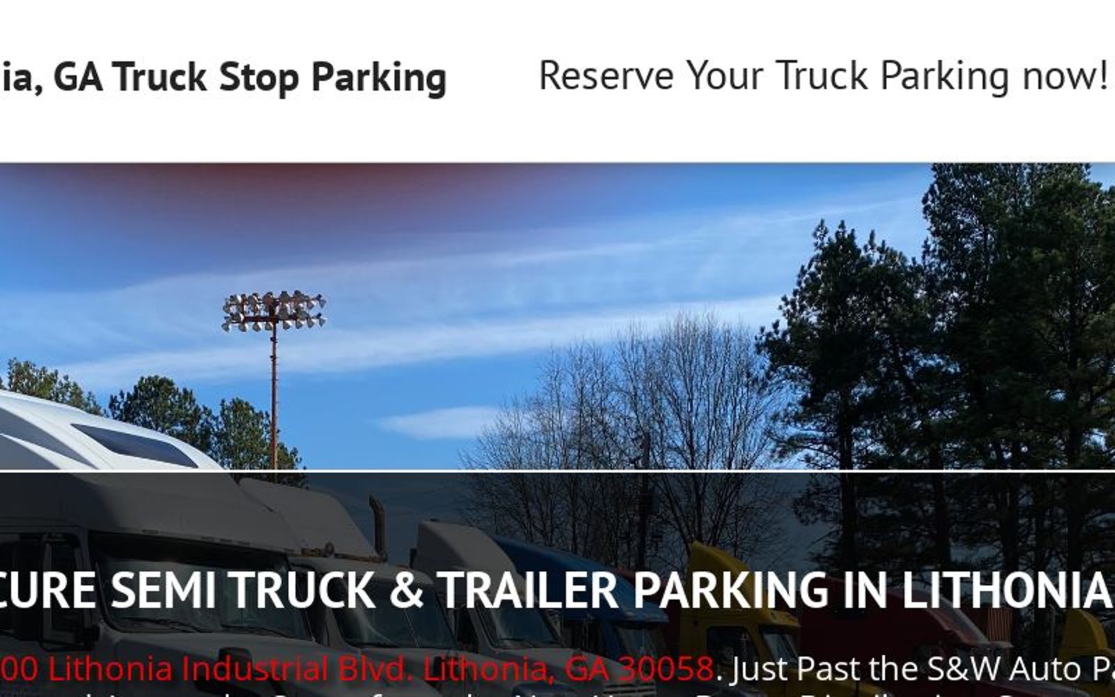 Secure Big Rig Truck Stop Lithonia GA