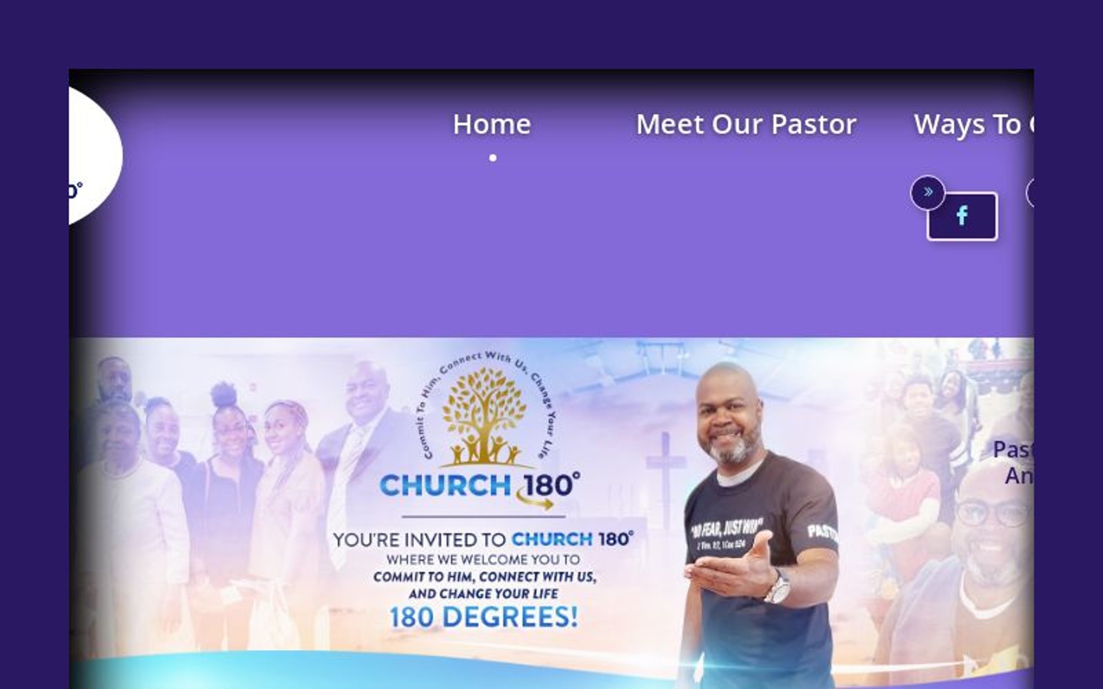 You're Invited To Church 180! Where we welcome you to "COMMIT TO HIM, CONNECT WITH US AND CHANGE