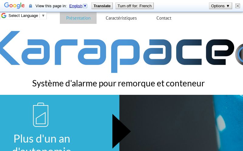 Karapace alarme remorque / conteneur