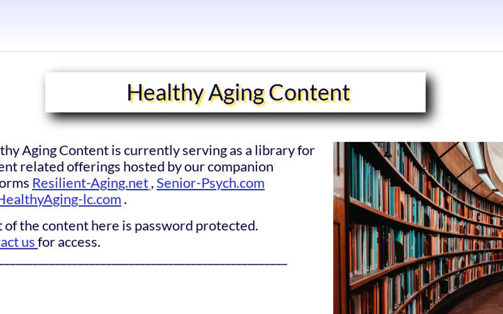 Healthy Aging