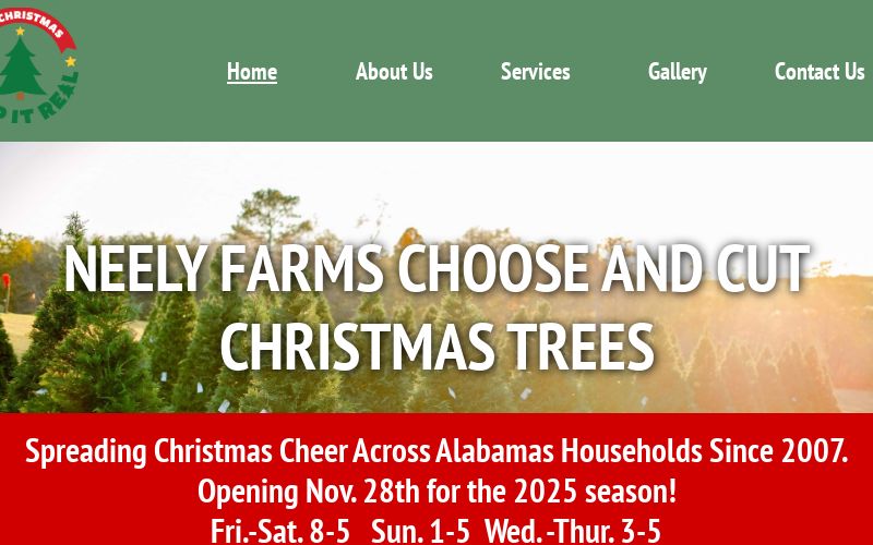Christmas Tree Farms Birmingham Al Thorsby AL Neely Farms