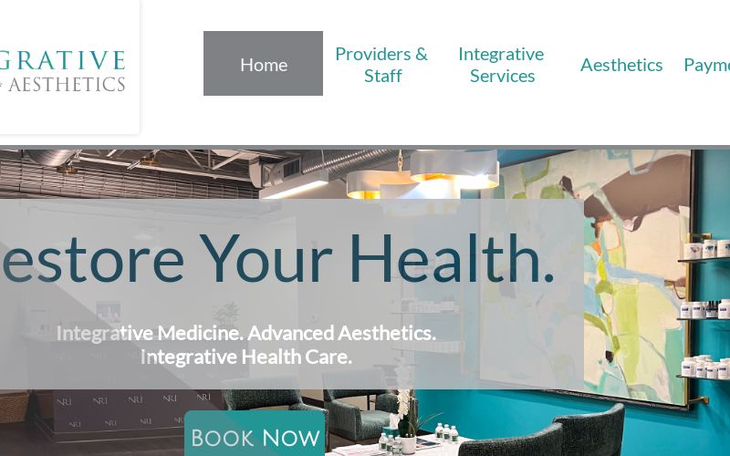 Clean, professional medical spa treatment room with neutral tones at Nri Integrative Health And Aesth in Indianapolis