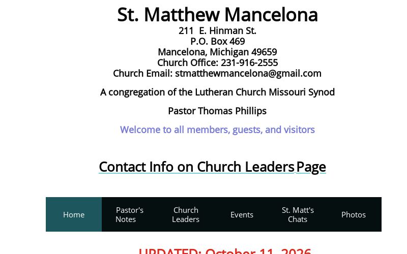 Pastor's Notes