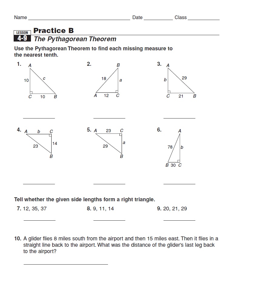 pythagorean theorem coloring activity pages - photo #29