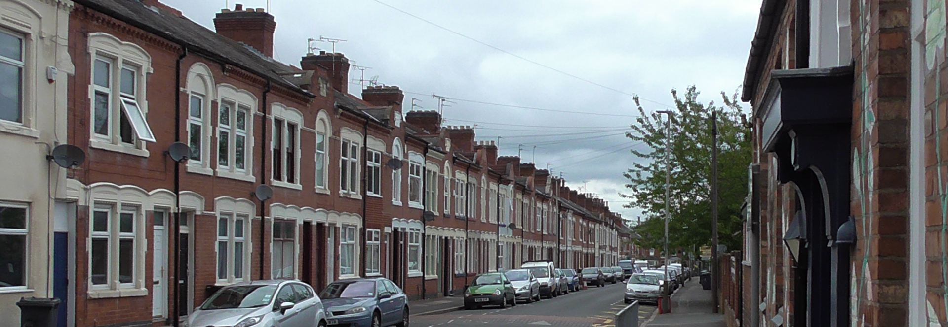 street scene, row of terraces
