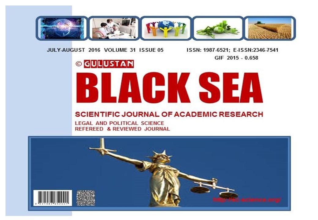 GULUSTAN BLACK SEA SCIENTIFIC JOURNAL OF ACADEMIC RESEARCH