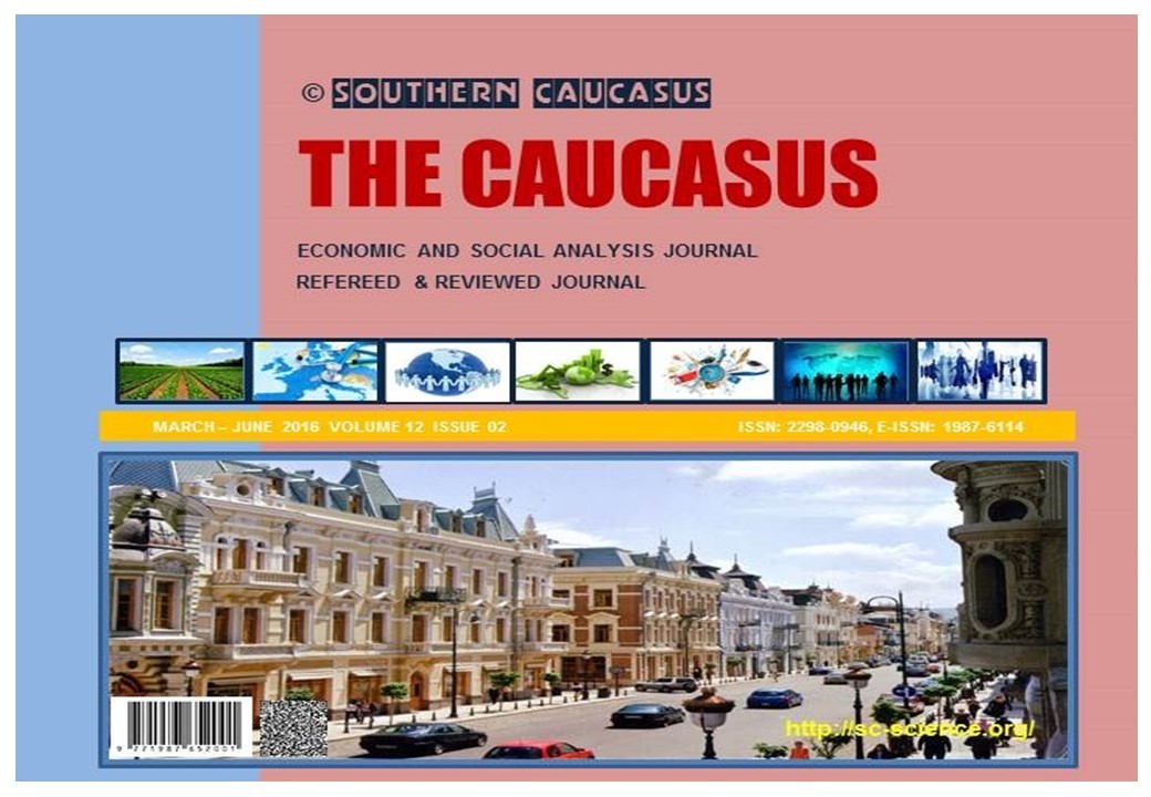 THE CAUCASUS  SOUTHERN CAUCASUS SCIENTIFIC JOURNAL OF ACADEMIC RESEARCH 