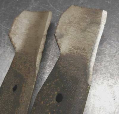 Dull vs Sharpen mower blade