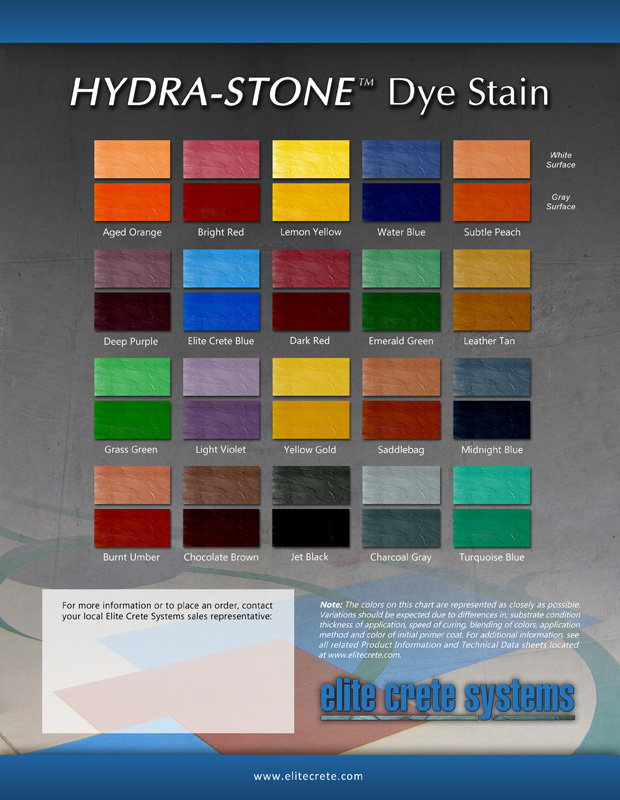 Elite Crete Epoxy Color Chart