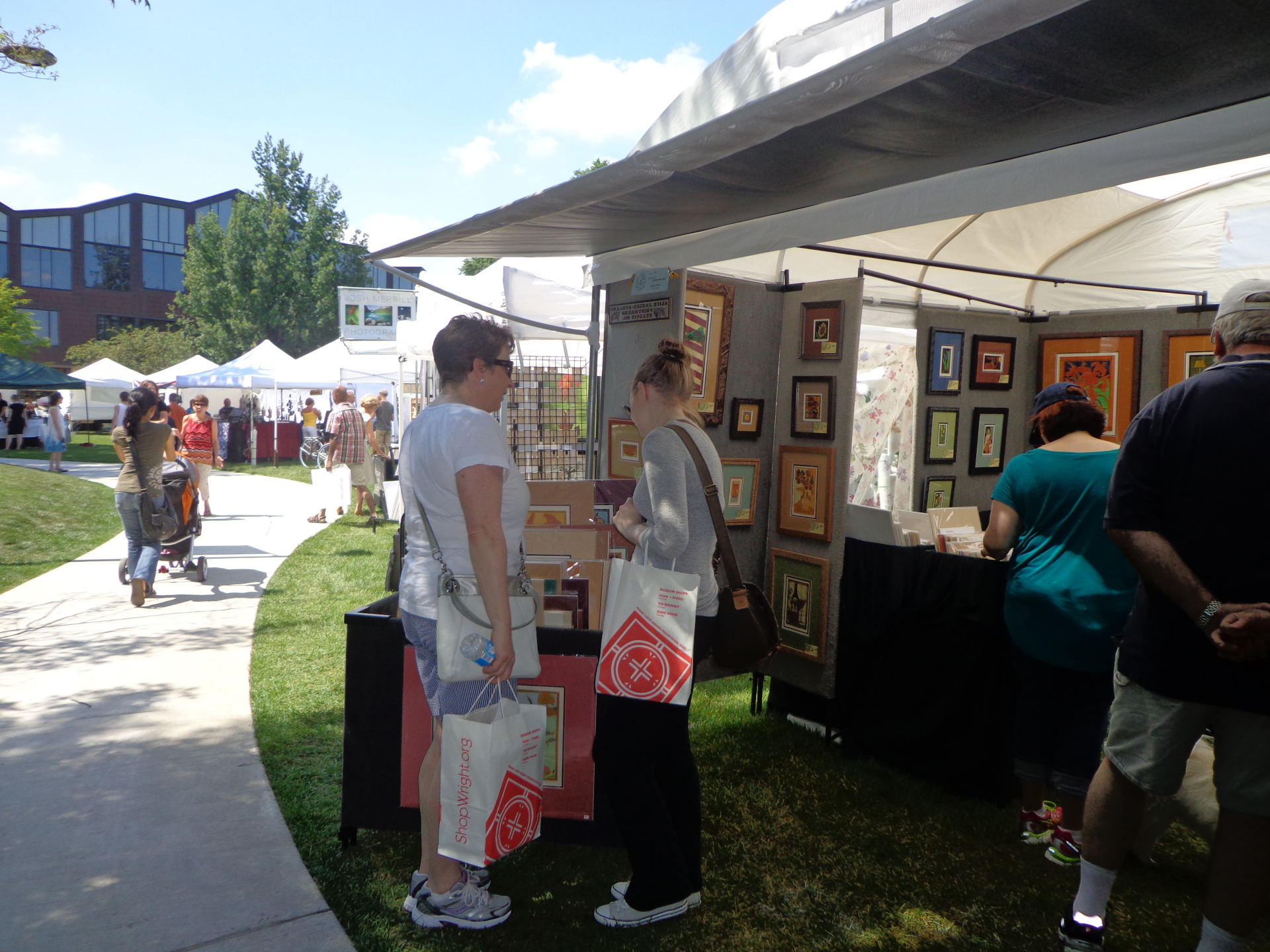 Patrons shopping the show