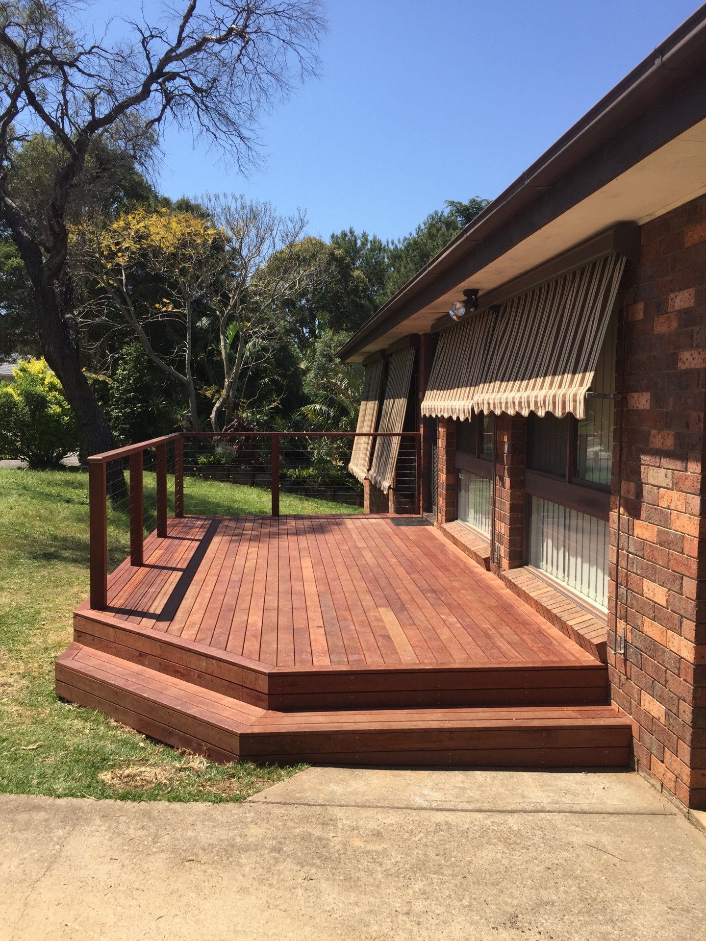 Hardwood deck 