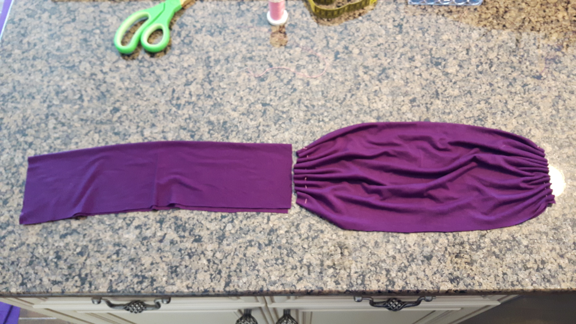 How to sew an infinity dress - Gathered