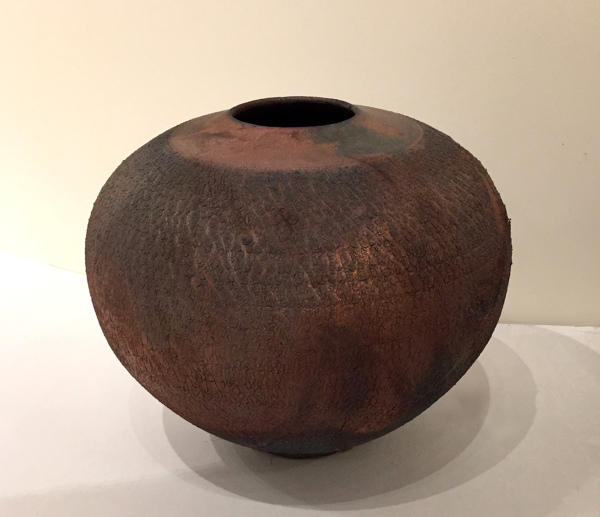 Vase 126 Raku Jeff Chang