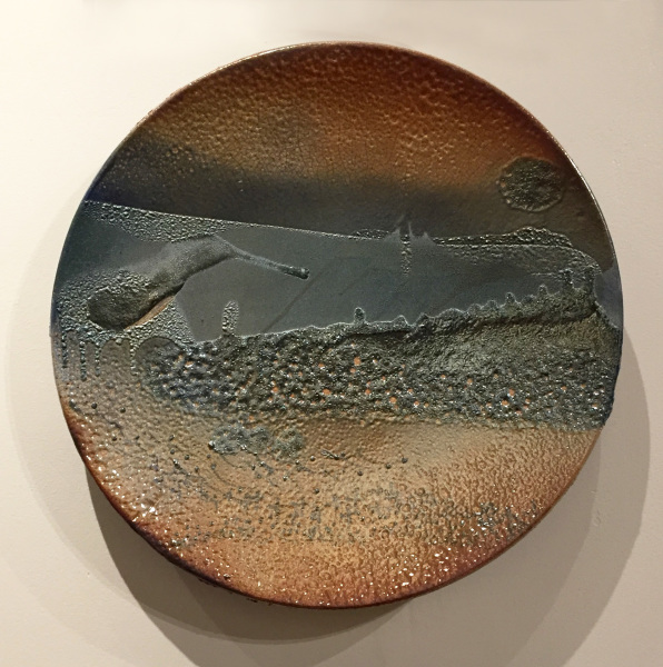 Wall Platter 140 Raku Jeff Chang