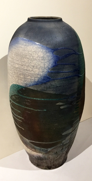 Raku Vase 221 Jeff Chang