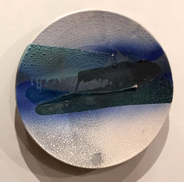 Wall Platter 183 Raku Jeff Chang