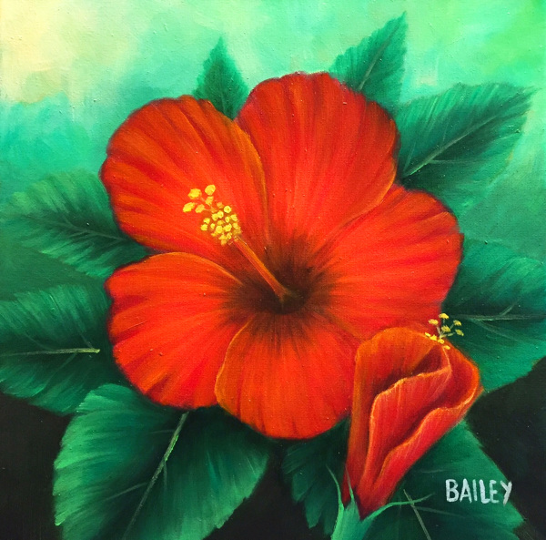 Red Hibiscus Bailey Leung