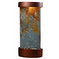 Midstream Indoor Table/Wall Fountain in Natural Slate with Copper Finish Accents - $121.98