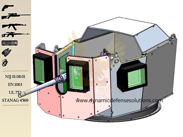 Armored Ballistic Steel Gun Turret B6 / B7 / STANAG 4569