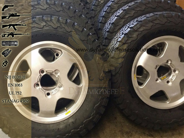 Armored Vehicle Heavy Duty Tyres and Rims B6 B7