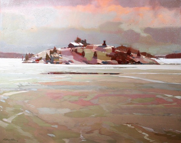 Chimney Island in Winter