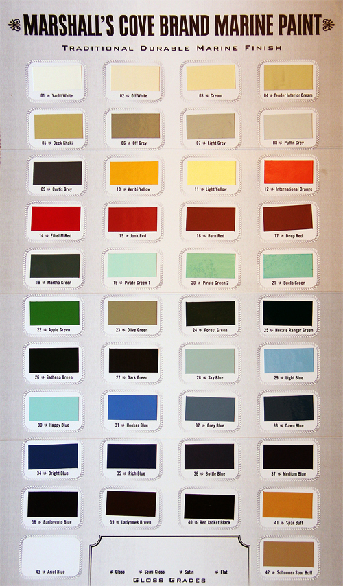 Duralux Marine Paint Color Chart Paint Color Ideas