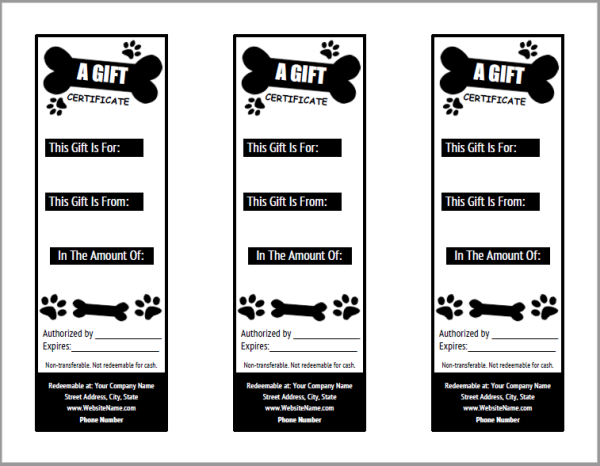 dog-grooming-gift-certificate-templates