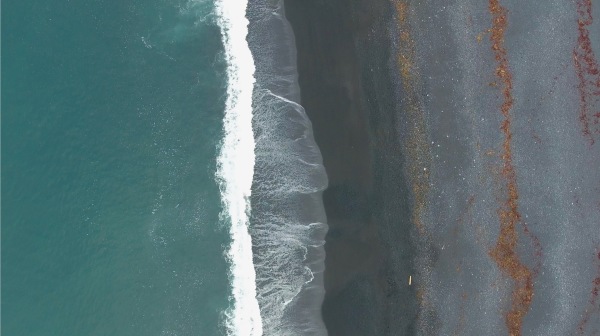 Iceland, beach, waves, aerial, photography, above image, drone