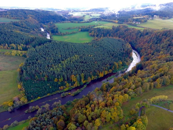 Divci kamen, Jizni Cechy, Czech Republic, aerial, photography, above image, drone