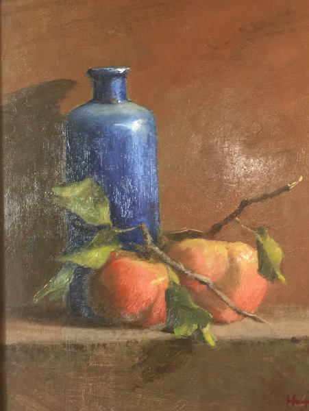 "Blue Glass & Tavern Apples" 11 x 14  