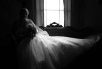 bride window black and white