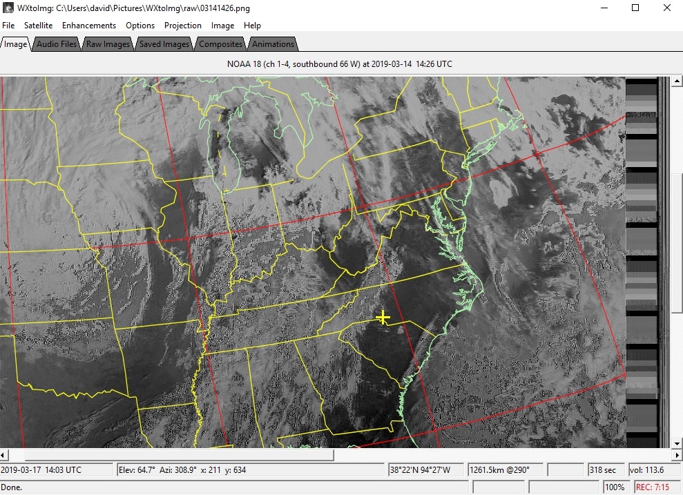 wxtoimg how to get map lines