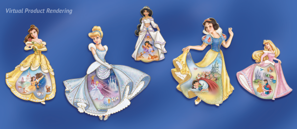 Disney Jeweled Princess Collectors Wall Plates