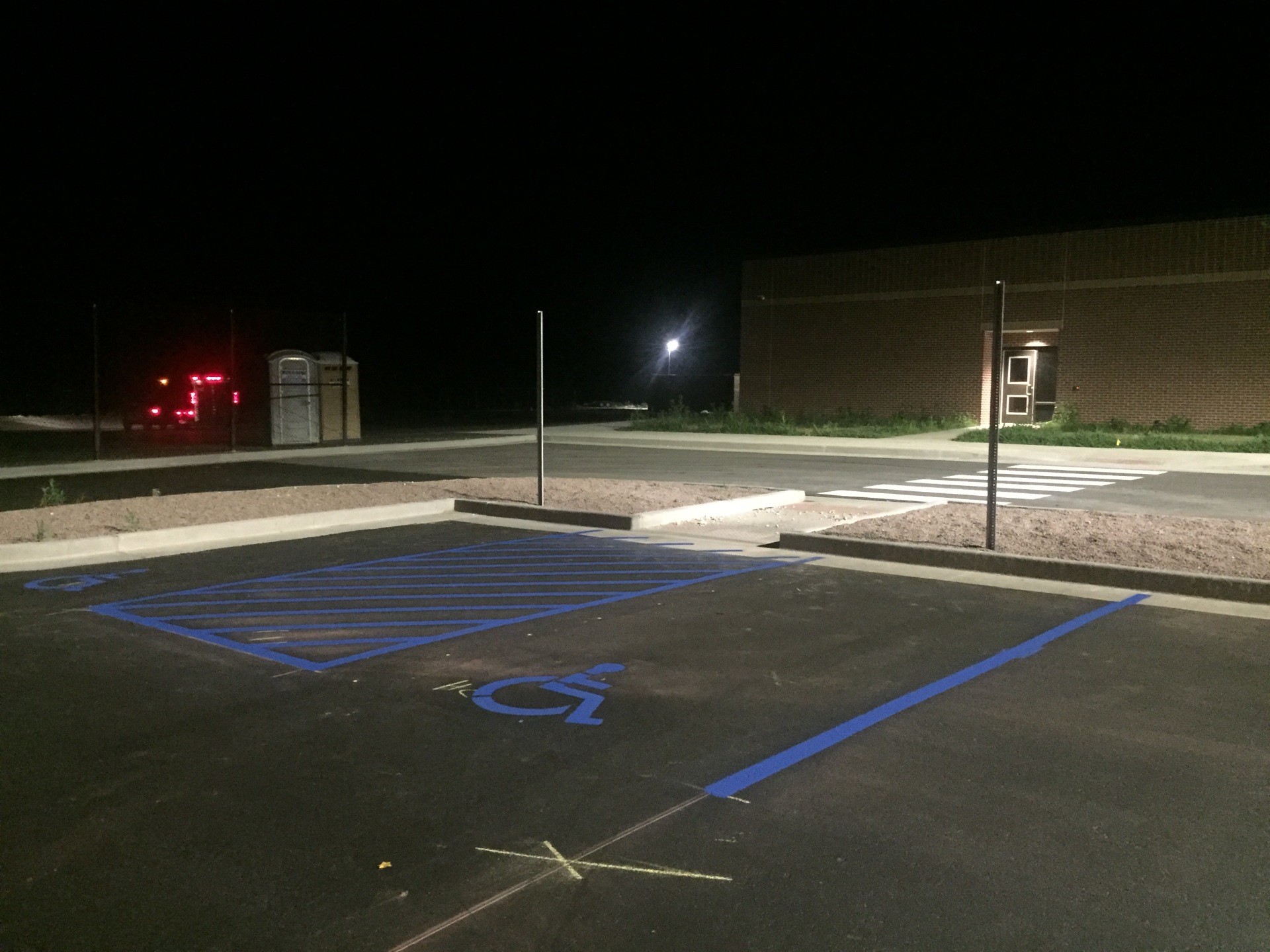 Striping on New Elementary School in Columbia, MO