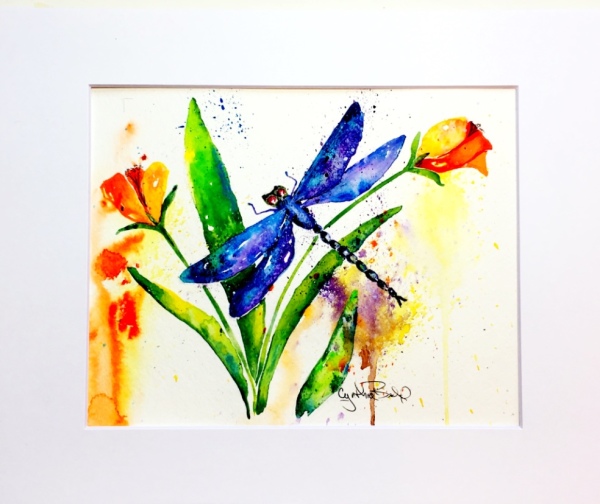 dragonfly, dragonflies, watercolor, prints